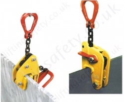 Tractel Topal Vertical Plate clamp for Lifting Sheet Steel Carried Upright