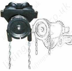 Yale Geared Travel (Chain Drive) Beam Trolleys - Monorail (I Beam) Yale Geared Travel (Chain Drive) Beam Trolleys - Monorail (I Beam)