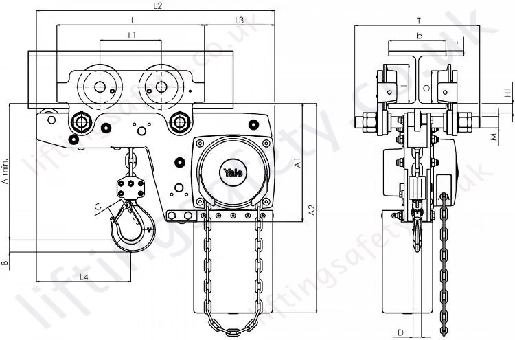Yale Lift LHP Dimensions