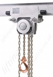 Yale Yalelift 360 ITP SR ATEX Hand Chain Hoist with Monorail Push Travel Trolley - Range from 500kg to 2000kg