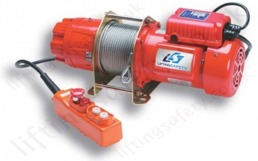 Electric Cable Winch Electric Hoist Lifting Hoist with 18 Meters Steel Wire Rope 250‑500KG 1020W 220V UK