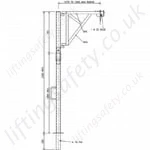 1000kg vertical split pole davit