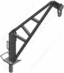 Portable Light Weight Leanover Style Davit Arm With many Options. Built to Customers Specification - Range to 1000kg