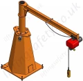 Portable Jib Crane With Hoist No Transport Trolley