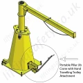 Portable Pillar Jib Crane with Hand Travelling Trolley Attachment
