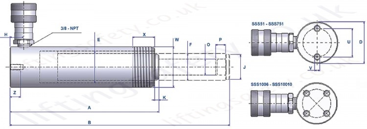 Premium Hydraulic Cylinder - Dimensions