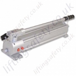 LiftingSafety 700 Bar. 1 and 2 Stage. Aluminium Hydraulic Hand Pumps - Reservoir volume from 350cc to 1000cc (3 Options)  