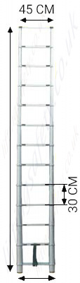 extendable aluminium telescopic ladder