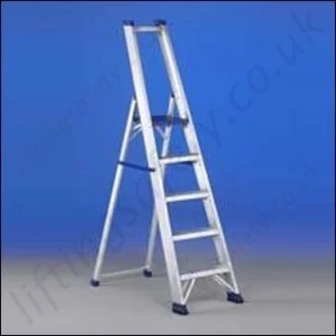 Heavy Duty Professional Telescopic Aluminium Ladder Platform and Guardrail - Maximum Height of 3.41m