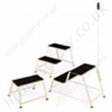 Lightweight Static Steps Nestable Steel Frame All Weather Non-Slip Treads