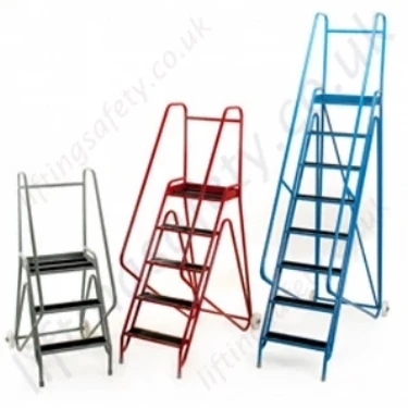 Mobile Steps Medium Duty Working Platform Tubular Steel Handrail