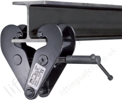 Yale adjustable beam clamp with easy and wide adjustment range. Capacity options from 1000kg to 10 tonnes.