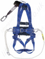 Titan Economy "Work Positioning" Fall Arrest Kit with 1 Point Harness, Pole Strap and Basic 2 Metre Webbing Fall Arrest Inertia Reel.