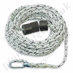 Miller "Anchorage Line" 14mm Twisted Polyamide Rope. Terminations, Karabiner & Rubber Weight - 14mm Dia x 10m, 20, 30, 40 & 50 M