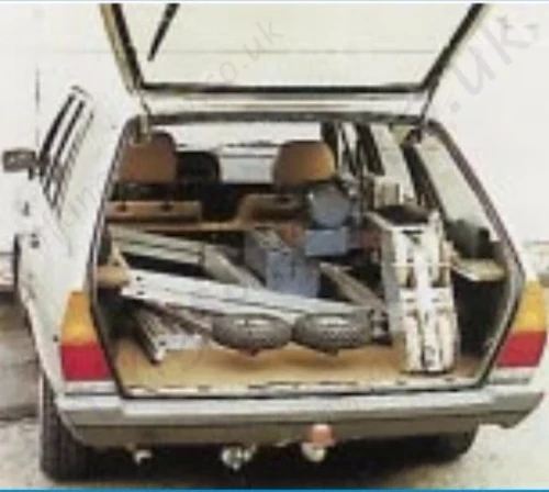 SOLO packed up into car boot
