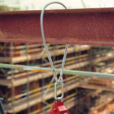 MiIler Galvanised Steel Anchorage Sling with Thimble Eye Terminations and Clear Plastic Protective Sleeve - 1, 2 or 3 Metre