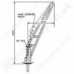 Larger Lean-over Man-riding Davit Arms with Winch