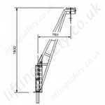 Smaller Lean-over Man-riding Davit Arms