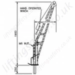 Small Lean-over Man-riding Davit Arms with Winch