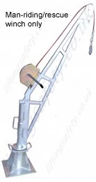 man riding winch liftingsafety lean davit arm rescue slew modular galvanised specification degree customers built construction