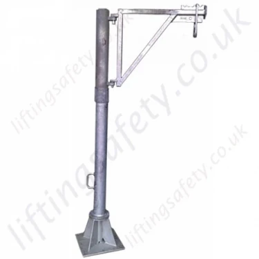 LiftingSafety 360 Degree Slew "Vertical Pole" Man-Riding Davit Arm. Galvanised Modular Construction Built To Customers Specification