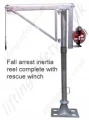 Inertia reel with rescue winch