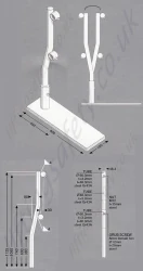 Permanent Free Standing Guardrail Diagram
