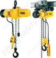 Yale's heavy-duty 400v 3ph electric hoist available from 1.6 tonne to 10 tonne WLL with options for hook or beam trolley suspension. The more robust option to the CPV.