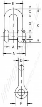 Crosby G215 S215 Round Pin Chain Lifting Shackles