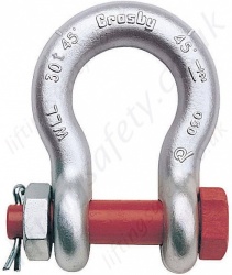Crosby G-2140 Alloy Bolt Anchor Bow Lifting Shackles with Nut & Split Pin - Range from 2000kg to 400000kg