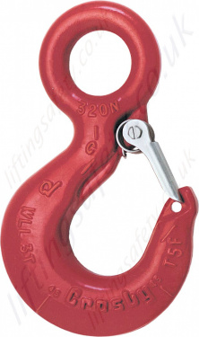 Lifting Hook Sling Hook 1.5 Tonne Red Painted Eye Type Hook & Catch 