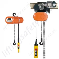 Yale "CM Lodestar" Electric Chain Hoist, 1Ph or 3Ph - Range from 250kg to 3,000kg 