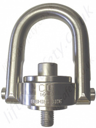 Crosby 'SS125M' & 'SS125'  Stainless Steel Swivel Hoist Ring, Metric & Imperial Thread Option, WLL Range from 200kg to 22,300kg
