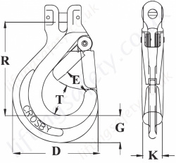 Crosby S314a Clevis Sling Hook Dimensions