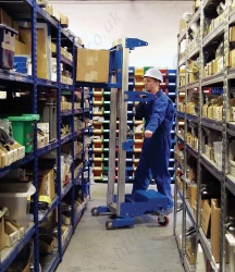 Genie GL with Counterweight Base being used in Store Room Unloading Shelves