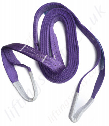 Polyester Flat Web Lifting Slings (Belt slings with reinforced eyes). Conforms to BS EN 1492-1 - Range from 1000kg to 30000kg