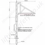 500kg vertical split pole davit suitable for trolley