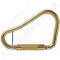 Miller ML05 Double Action Captive Pin Galvanised Steel Self Locking Pear Shaped Karabiner 58mm Gate Opening