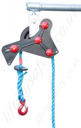 LiftingSafety "Safety Pulley" Gin Wheel Pulley with Automatic Brake - 30m or 60m rope available.
