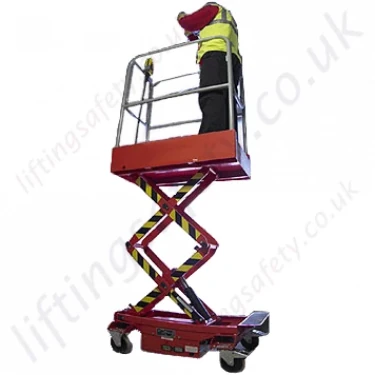Access Platform For lifting People. Electric Lift, Manual Travel. 240kg