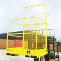 Fork Lift Truck Tine Mounted Safety Access Man-Riding Platform with Through-Bars for Access and Egress - 2 Person
