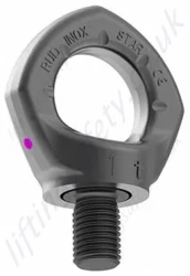 RUD "INOX-STAR" Stainless Steel Swivel Eye Bolt, Metric Thread, WLL Range from 0.5 tonne to 2.5 tonne