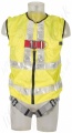 Protecta "Pro " Hi-Vis Vest 2 Point Fall Arrest Harness with Front and Rear 'D', Size: S to XL