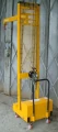 Hand winch on a vertical mast