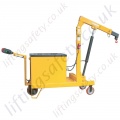 POWERED - Pivoting Arm Counterbalance Workshop Floor Crane, Hand or Powered Lift & Travel. Many options Inc 30 degree Rotation.