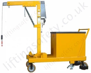 MANUAL - Rigid Arm Counterbalance Workshop Floor Crane With Hand Winch Lifting, Hand Lift &Travel, Many Options Inc 20 Degree Rotation