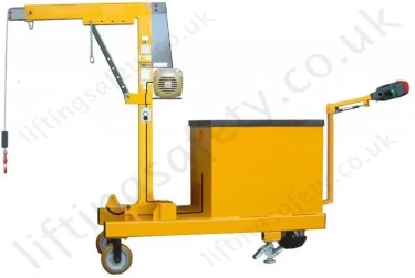 POWERED - Rigid Arm Counterbalance Workshop Floor Crane, Hand or Powered Lift &Travel. Many options Inc 20 degree Rotation.