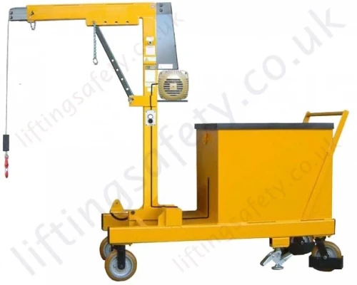 Push Travel Counterbalance Floor Crane with Electric Winch Push Travel Counterbalance Floor Crane with Electric Winch