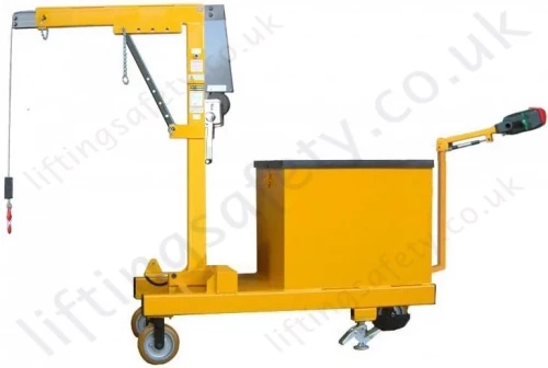 Power Drive Counterbalance Floor Crane with hand winch Power Drive Counterbalance Floor Crane with hand winch