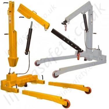 MANUAL - Knock Down (modular) Heavy Duty Floor Crane. Many Options Inc 30 Degree Rotation - Range to 5000kg